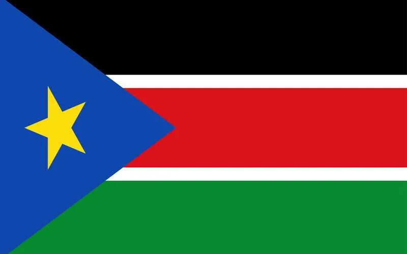 Le drapeau du Soudan du Sud Domaine public