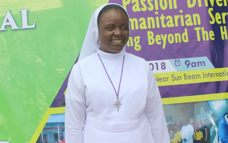 Sœur Anthonia Orji, DSP, responsable de l'éducation et de la gestion du Welfare, Empowerment Mobility (WEM) dans l'archidiocèse d'Accra. Centre WEM Rays of Hope