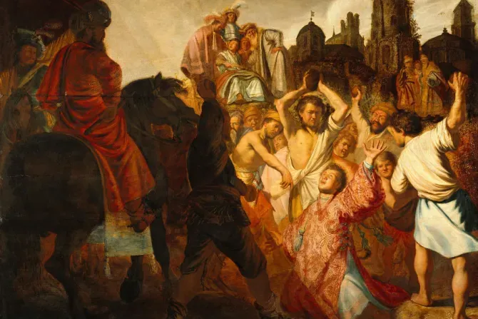 Une peinture du martyre de saint Étienne. | Rembrandt