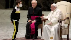 L'audience générale du Pape François dans la salle Paul VI au Vatican, le 20 octobre 2021. Daniel Ibáñez/CNA. / 
