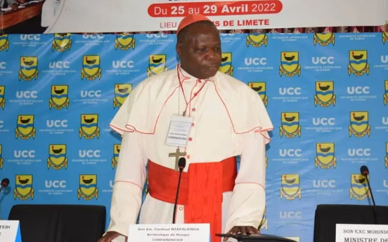 Le cardinal Dieudonné Nzapalainga lors du 65e anniversaire de l'Université catholique du Congo (UCC), en République démocratique du Congo (RDC). Crédit : UCC