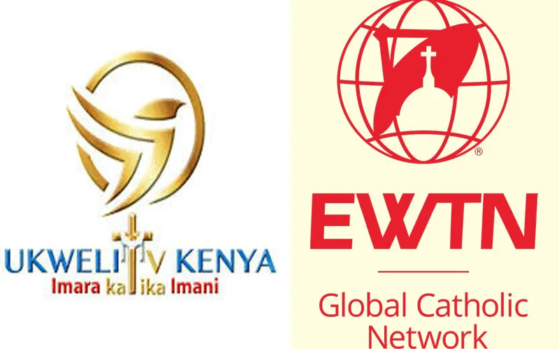 Les logos d'EWTN et Ukweli TV Kenya. Domaine public.