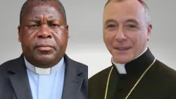 Mgr. Gian Luca Perici (à droite), nommé Nonce apostolique pour les pays d'Afrique australe, la Zambie et le Malawi, et Mgr. Alfred Chaima (à gauche), nommé Ordinaire local du diocèse de Zomba au Malawi. / 