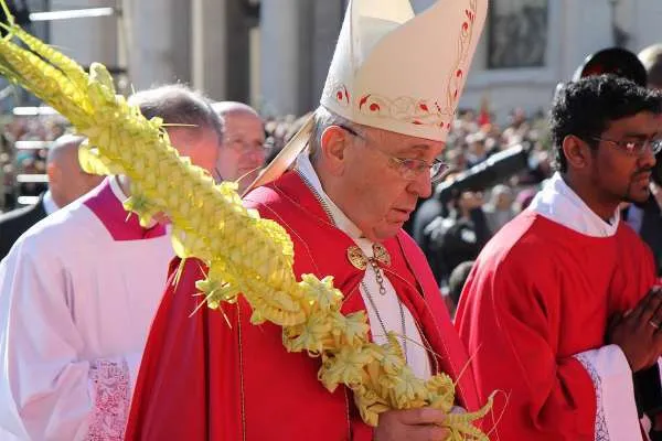 Le Pape François au Vatican le dimanche des Rameaux. Bohumil Petrik / ACI Afrique