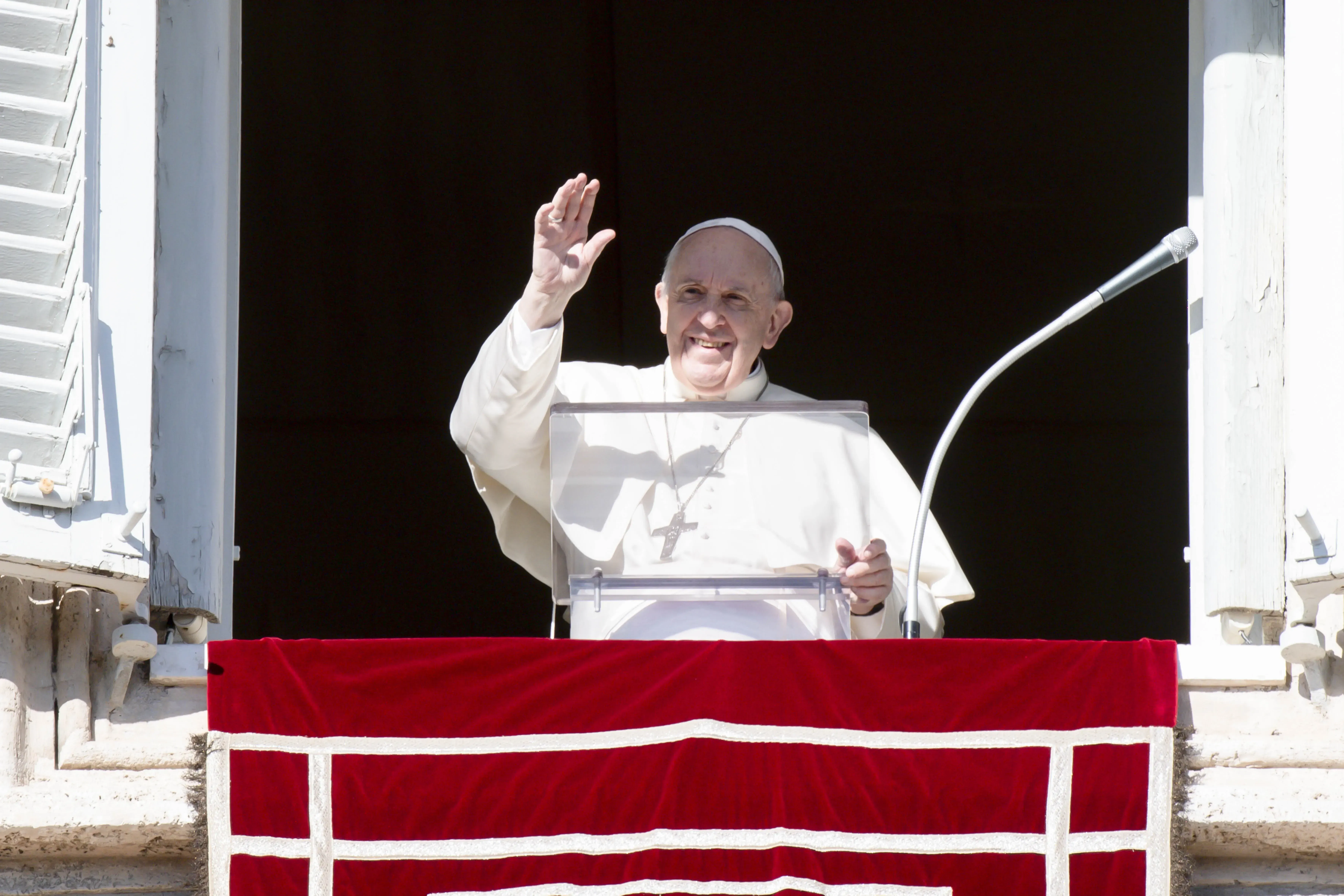 Le pape François lors de l'Angelus, le 19 décembre 2021. Vatican Media.