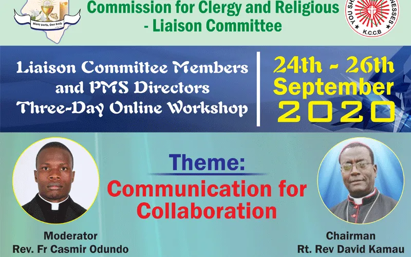 Une affiche annonçant l'atelier virtuel de trois jours réunissant principalement des membres du clergé et des religieux impliqués dans l'animation pastorale au Kenya. Conférence des évêques catholiques du Kenya (KCCB).