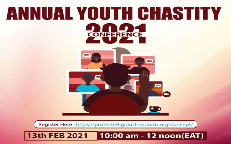 Une affiche annonçant la Conférence sur la chasteté des jeunes de 2021 Photo de courtoisie