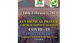 Logo du service de prière œcuménique prévu pour le dimanche 14 février dans la cathédrale anglicane de la Sainte-Croix, à Lusaka. / Conseil des Églises de Zambie (CCZ)