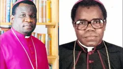 L'évêque émérite Mgr Michael Dixon Bhasera (à droite) et Mgr Robert Christopher Ndhlovu (à gauche), l'administrateur apostolique du diocèse du Zimbabwe. / 